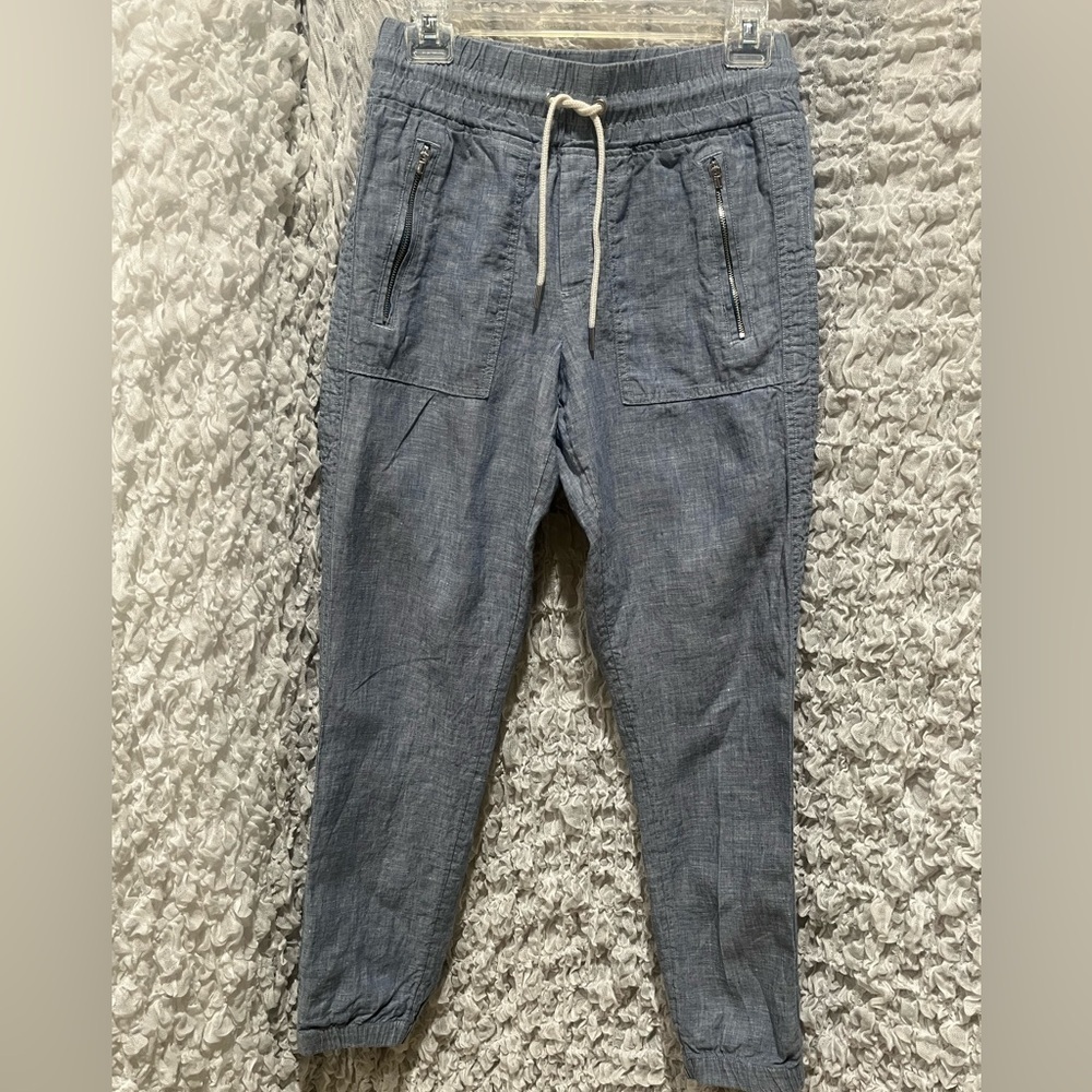 Athleta Blue CABO Linen Joggers WOMEN SIZE 0=XS